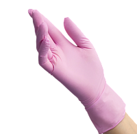 Benovy, Nitrile MultiColor - перчатки нитриловые (розовые, L), 50 пар