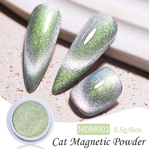 Cat Magnetic Powder NDM001 - магнитный пигмент 2в1 "Кошачий глаз"