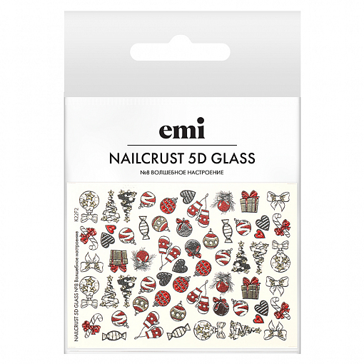 EMI, NAILCRUST 5D GLASS слайдер-дизайн №8 (Волшебное настроение)