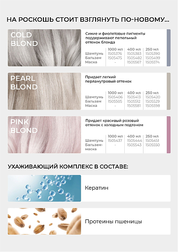 TNL, Color Boom Pink Blond - оттеночный шампунь для розового блонда (с дозатором), 250 мл