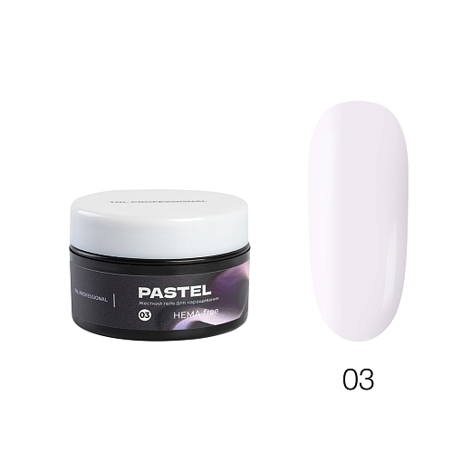 TNL, Pastel - жесткий гель для наращивания HEMA-Free, №03, 18 мл