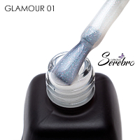 Serebro, Glamour base - камуфлирующая база с шиммером №01, 11 мл