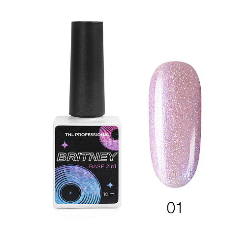 TNL, Britney 2в1 - база светоотражающая №01, 10 мл