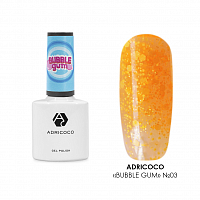 Adricoco, Bubble gum - гель-лак с цветной неоновой слюдой №03, 8 мл