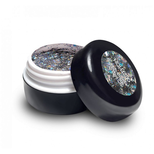 PNB, 3D Mix&Shine Gel - гель для дизайна с блестками и поталью №04 (Грифон), 5 мл