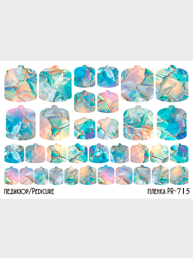 Anna Tkacheva, наклейки пленки для педикюра PR-715