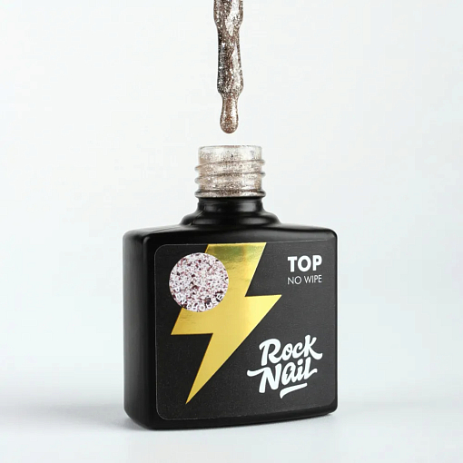 RockNail, Rich Top - топ со светоотражающими частичками и хлопьями фольги №2 (Penthouse), 10 мл