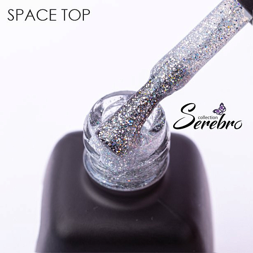 Serebro, Space top - светоотражающий топ для гель-лака без липкого слоя, 11 мл