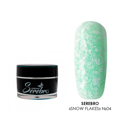 Serebro, Snow Flakes - гель-лак (№04), 5 мл