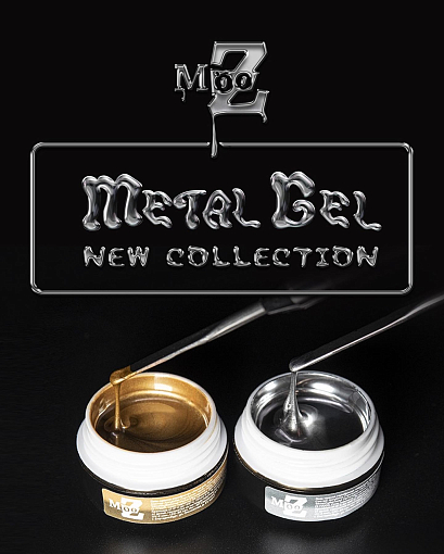 Mooz, Metal gel Gold - золотая гель-краска, 5 гр
