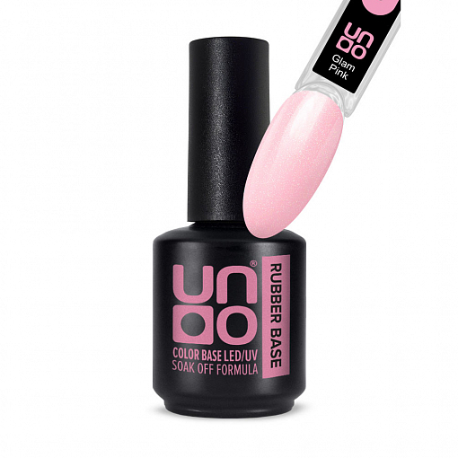 Uno, Rubber Color Base Gel - база камуфлирующая (Glam Pink), 12 гр