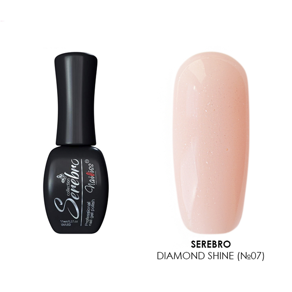 Serebro, гель-лак "Diamond Shine" (№07), 11 мл