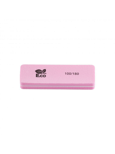 E.co Nails, набор мини-баф (100/180, розовые), 5 шт