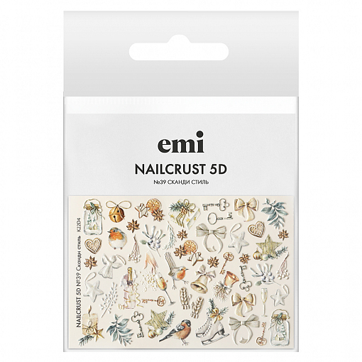 EMI, NAILCRUST 5D слайдер-дизайн №39 (Сканди стиль)