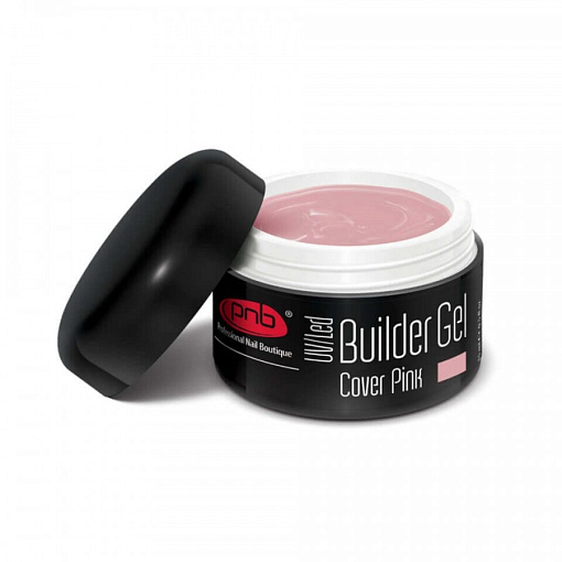 PNB, Builder Gel Cover Pink - моделирующий гель (камуфлирующий розовый), 15 мл