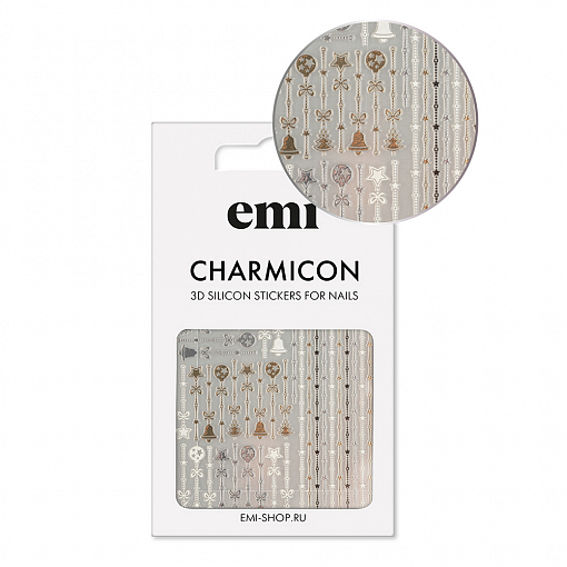 EMI, Charmicon 3D Silicone Stickers - 3D-наклейки для ногтей №226 (Новогодний декор)