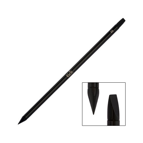 Irisk, Nail Sculptor - Кисть силиконовая двусторонняя с тонкой ручкой (черная 03)