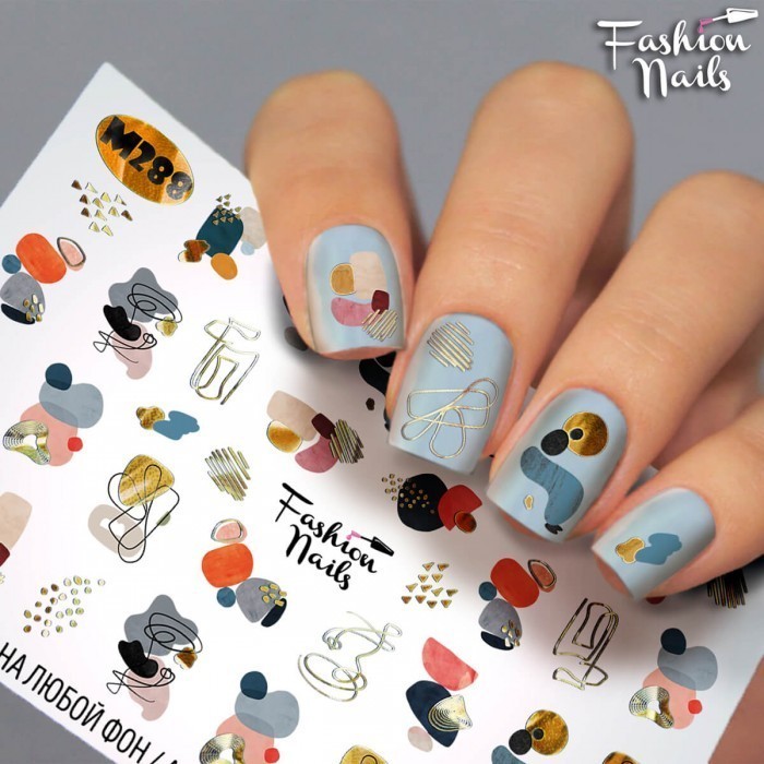 Fashion Nails, слайдер-дизайн "Metallic" №288 Fashion Nails, слайдер-дизайн "Metallic" №288