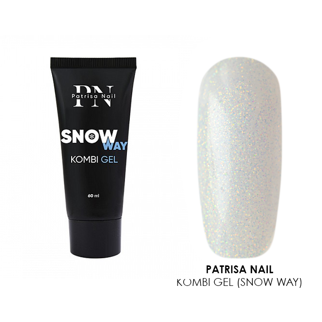 Patrisa nail, Snow Way - комби-гель (молочный мерцающий), 60 мл