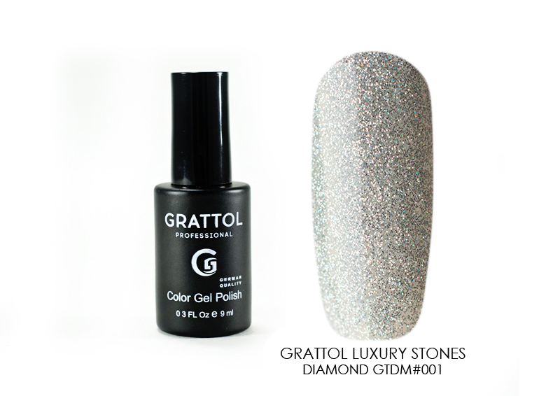 Grattol, гель-лак "Luxury Stones" (Diamond 01), 9 мл