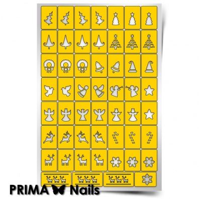 PrimaNails, Трафарет для дизайна ногтей (Рождество)