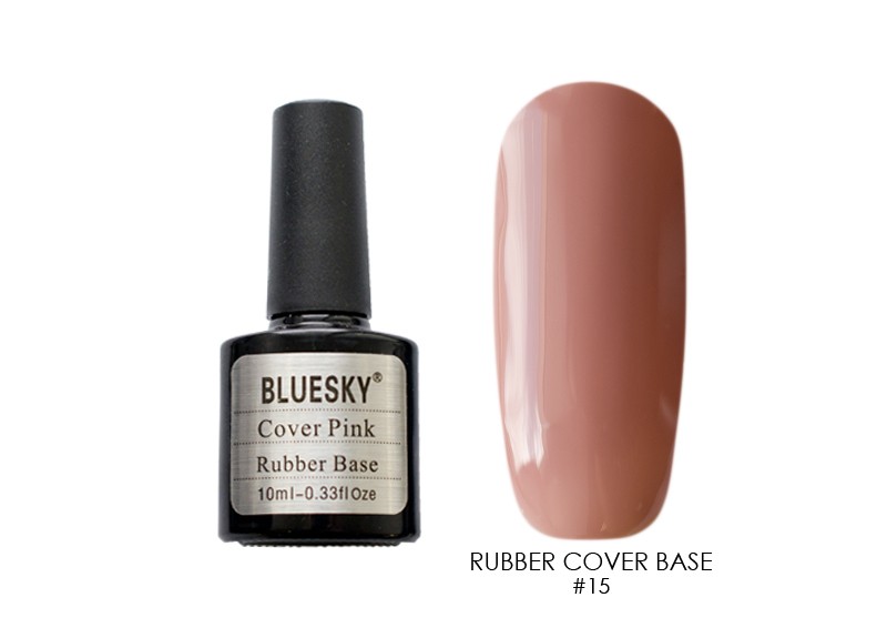 Bluesky, Rubber base cover pink - камуфлирующая каучуковая основа, база (№15), 10 мл