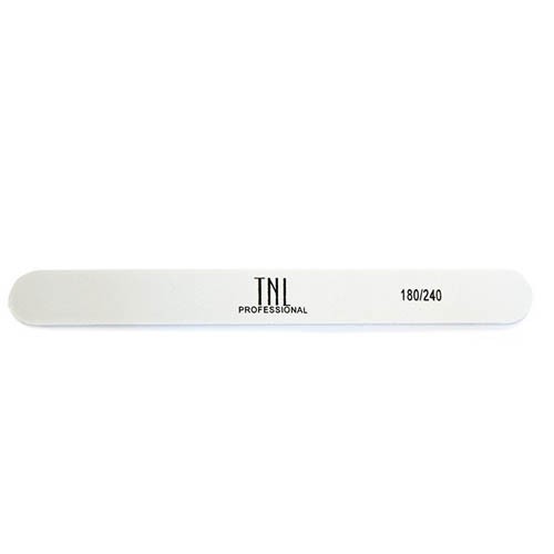 TNL, Пилка для ногтей улучшенное качество в индив. упаковке (узкая 180/240, белая)