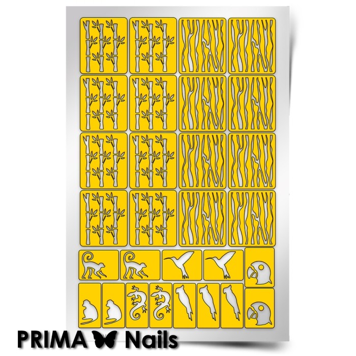 PrimaNails, Трафарет для дизайна ногтей (Джунгли)