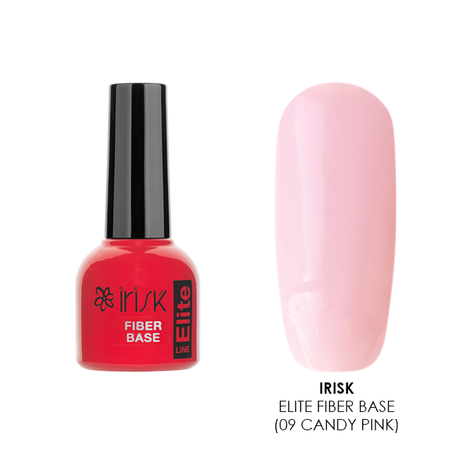 Irisk, Elite Fiber Base - база армирующая для гель-лака (09 Candy Pink ), 10 мл