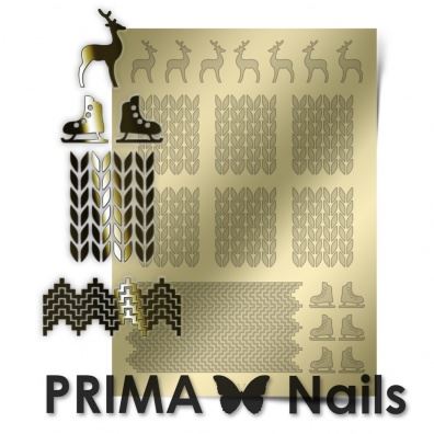PrimaNails, Метализированные наклейки (W-04, золото)