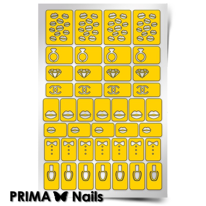 PrimaNails, Трафарет для дизайна ногтей (Модница)