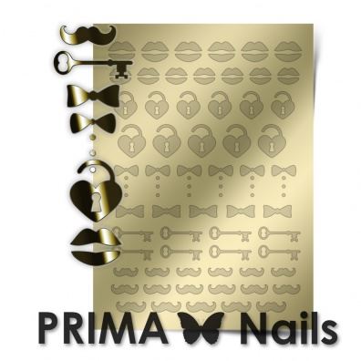 PrimaNails, Метализированные наклейки (FSH-04, золото)