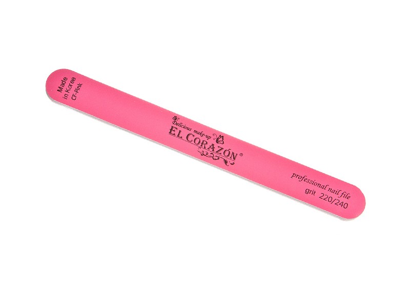 EL Corazon, пилка цветная для натуральных ногтей (розовая, 220/240)
