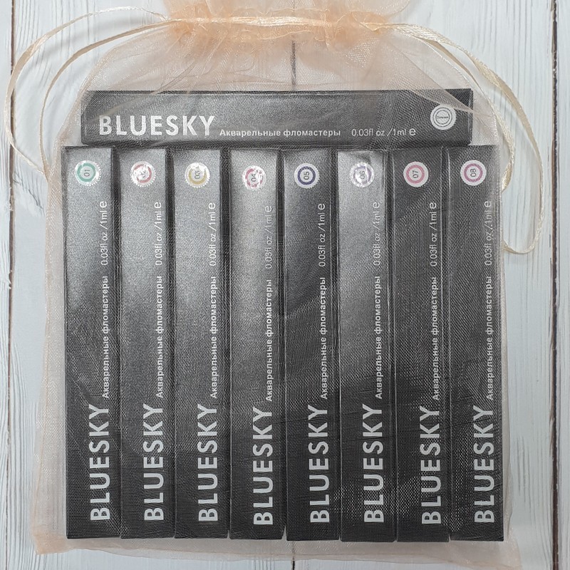 Bluesky, набор акварельных фломастеров (9 шт) Bluesky, набор акварельных фломастеров (9 шт)