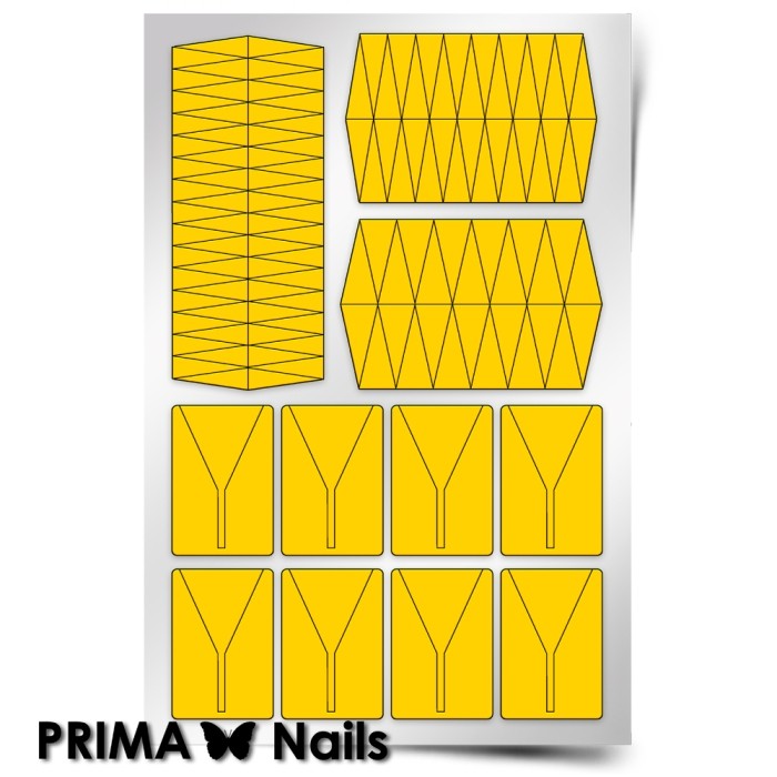PrimaNails, Трафарет для дизайна ногтей (Клинки)