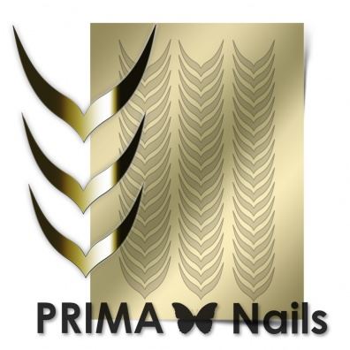 PrimaNails, Метализированные наклейки (CL-004, золото)