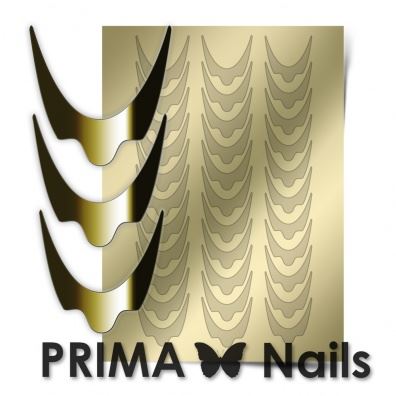 PrimaNails, Метализированные наклейки (CL-008, золото)