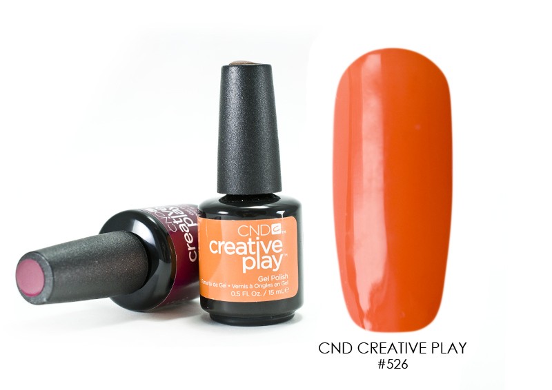 CND Creative Play Gel, гель-лак (№526 Orange Pulse), 15 мл