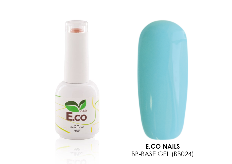 E.co nails, base Coat 2в1 - цветная база (BB024), 10 мл