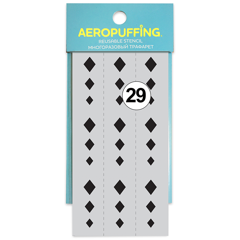 Aeropuffing Stencil №29 - многоразовый трафарет №29 (ромбы)