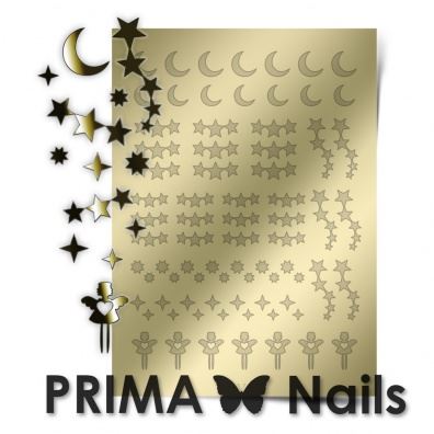 PrimaNails, Метализированные наклейки (W-03, золото)