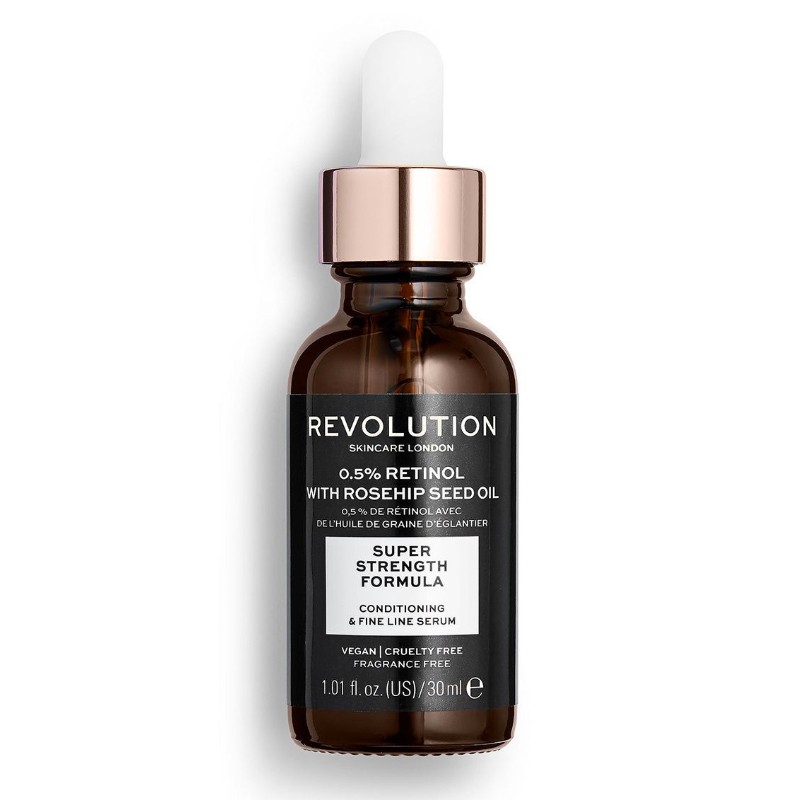 Revolution Skincare, 0.5% Retinol With Rosehip Seed Oil - сыворотка-масло 2 в 1