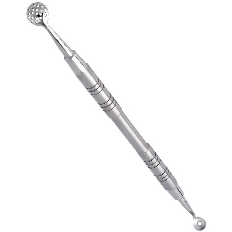 Silver Star, косметологическая ложка для чистки лица и ушных раковин от угрей и прыщей УНО AT 954