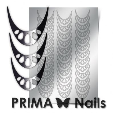 PrimaNails, Металлизированные наклейки (CL-006, серебро)