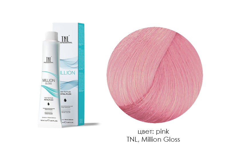 TNL, Million Gloss - крем-краска для волос (pink Розовый), 100 мл
