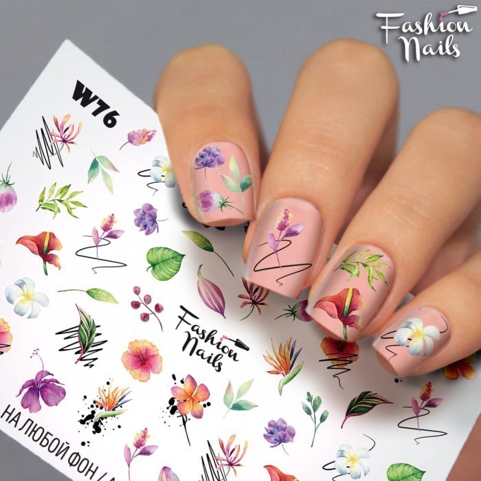 Fashion Nails, слайдер-дизайн "White" №76 Fashion Nails, слайдер-дизайн "White" №76