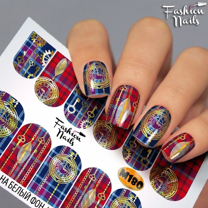 Fashion Nails, слайдер-дизайн "Metallic" №180 Fashion Nails, слайдер-дизайн "Metallic" №180