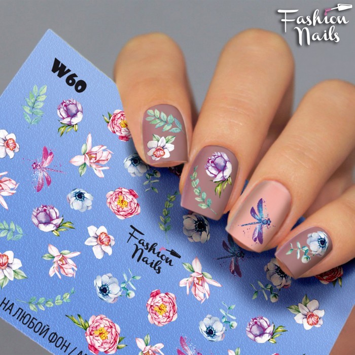 Fashion Nails, слайдер-дизайн "White" №60 Fashion Nails, слайдер-дизайн "White" №60