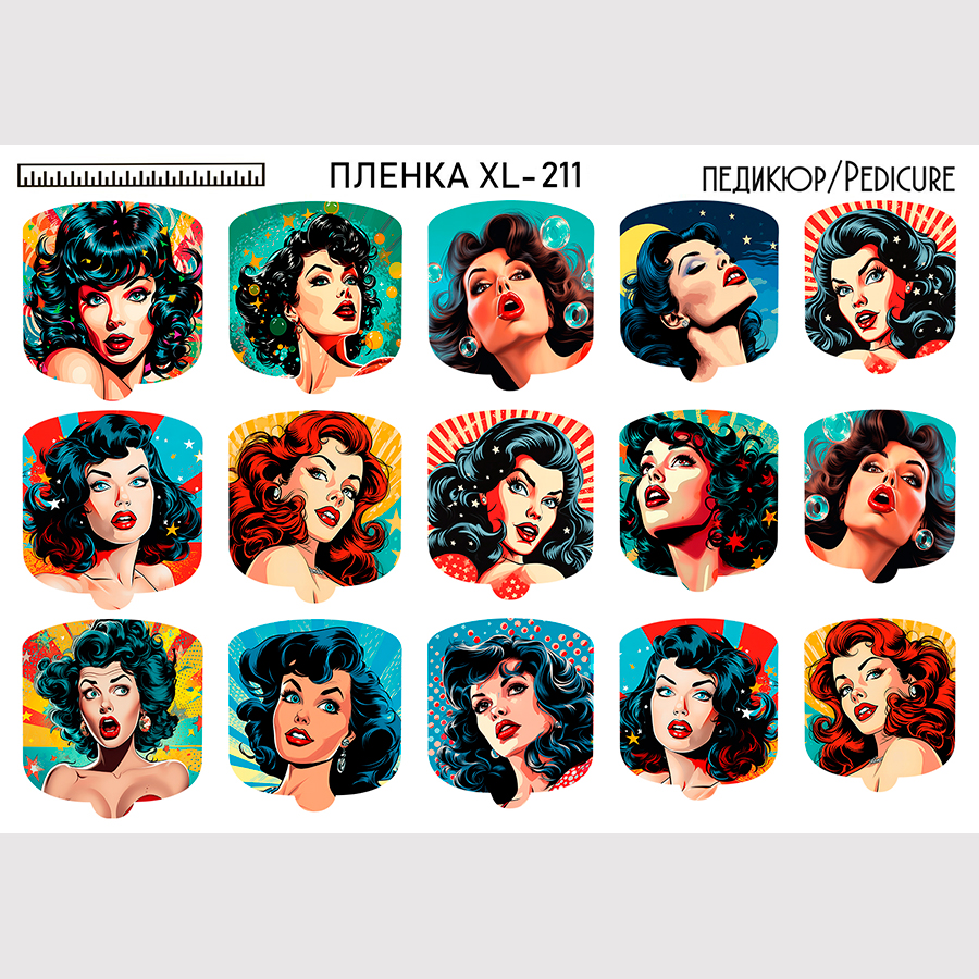 Anna Tkacheva, наклейки пленки для педикюра XL-211 Anna Tkacheva, наклейки пленки для педикюра XL-211