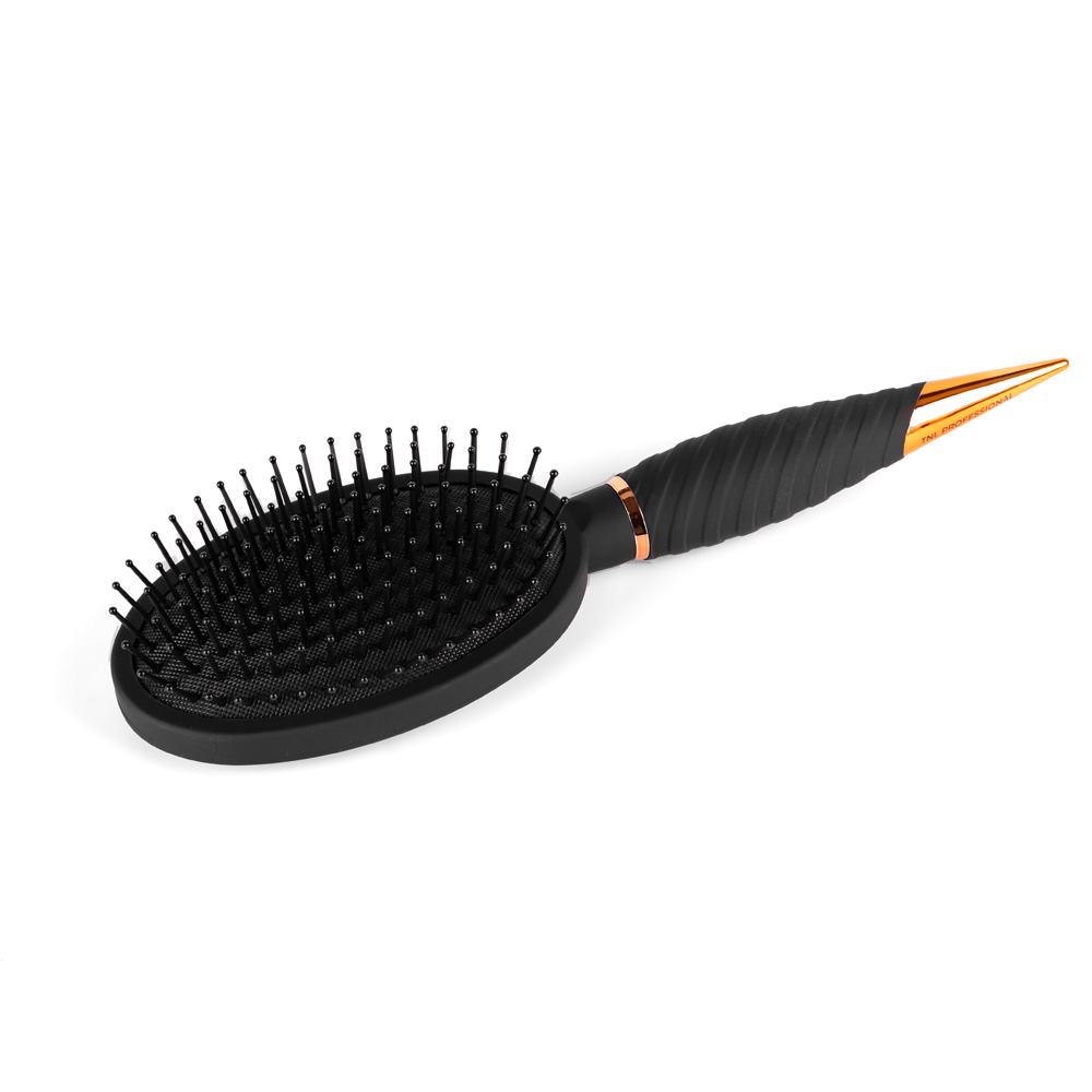 TNL, Golden Tip - массажная расческа для длинных волос (овальная, 260х75 мм)